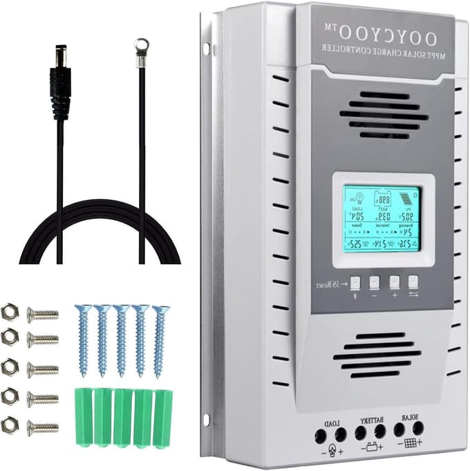 MPPT Solar Charge Controller - Zonnepaneel Lader - Energie Beheer - Hoge Tracking Efficiëntie - 80A - Zilver