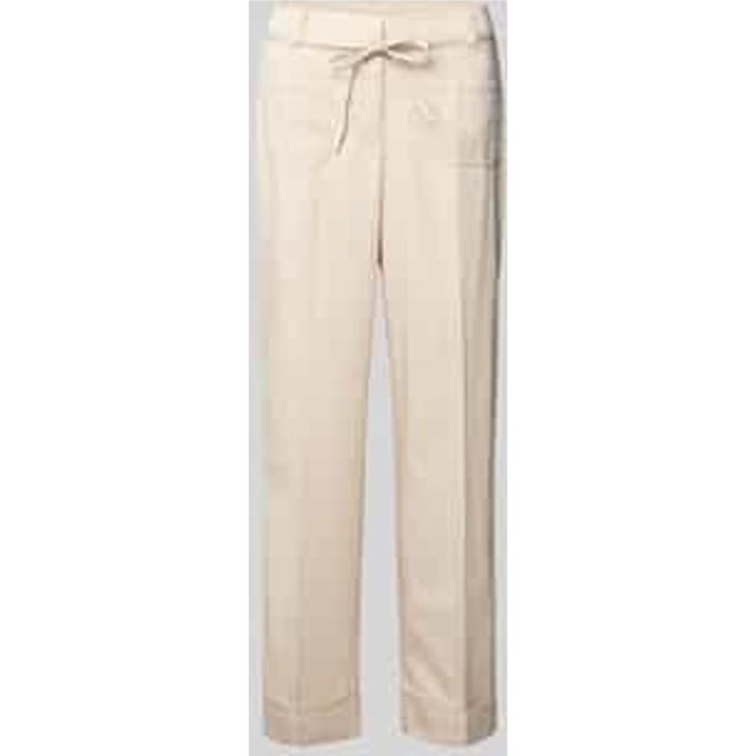 Straight leg stoffen broek met persplooien, model 'Meeri'