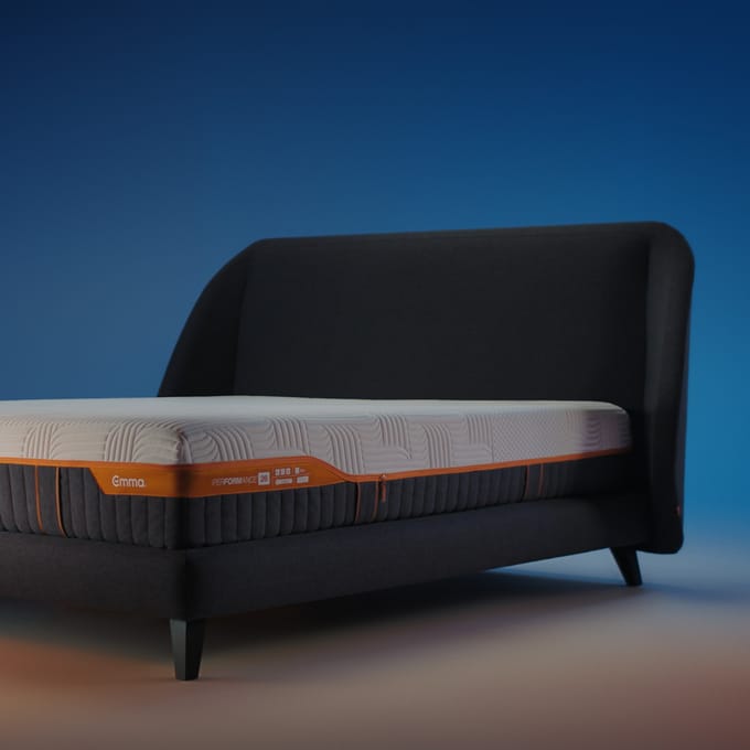 Emma Performance Boxspring – 200x200cm – Antraciet – Performance Matras 26cm