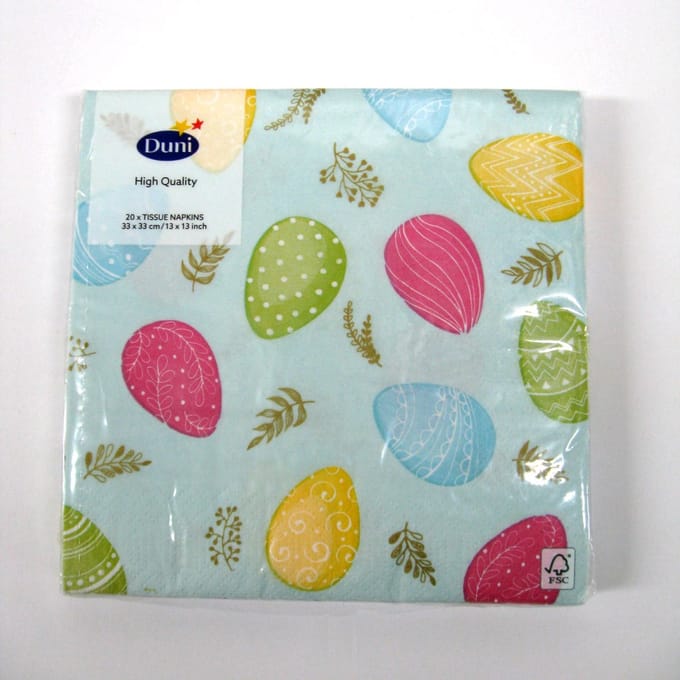 Duni servetten Pastel Eggs 3-laags 33x33