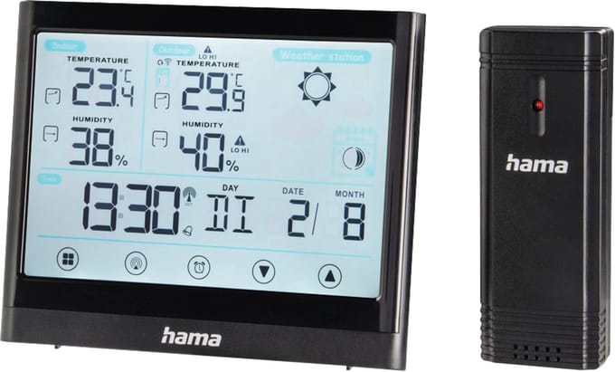 Hama Weerstation Full Touch Zwart