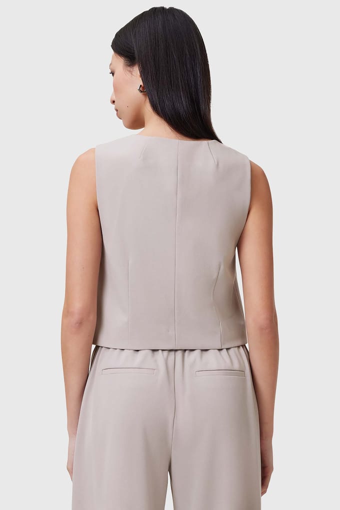 AllSaints Aleida Tri Waistcoat Greige Brown Größe: 2 | Gilets Outlet | Damen | Braun