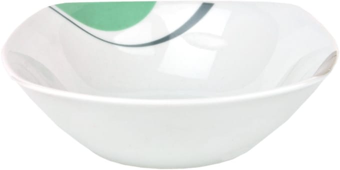 Graansaladekom Corona 14.2cm porselein wit met decoratie