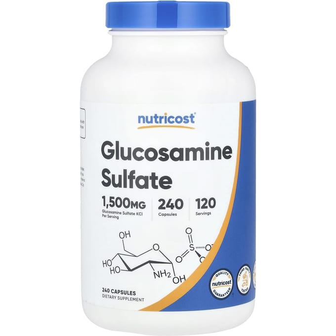 Sulfate de Glucosamine, 1 500 mg, 240 Capsules (750mg par capsule)