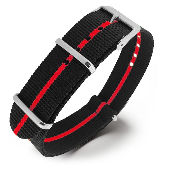 NATO Horlogeband G10 Military Nylon Strap - Skunk Rood 20mm