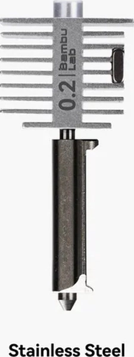 Bambu Lab 0.2mm Hotend Assemblage met RVS Nozzle - A1 Series