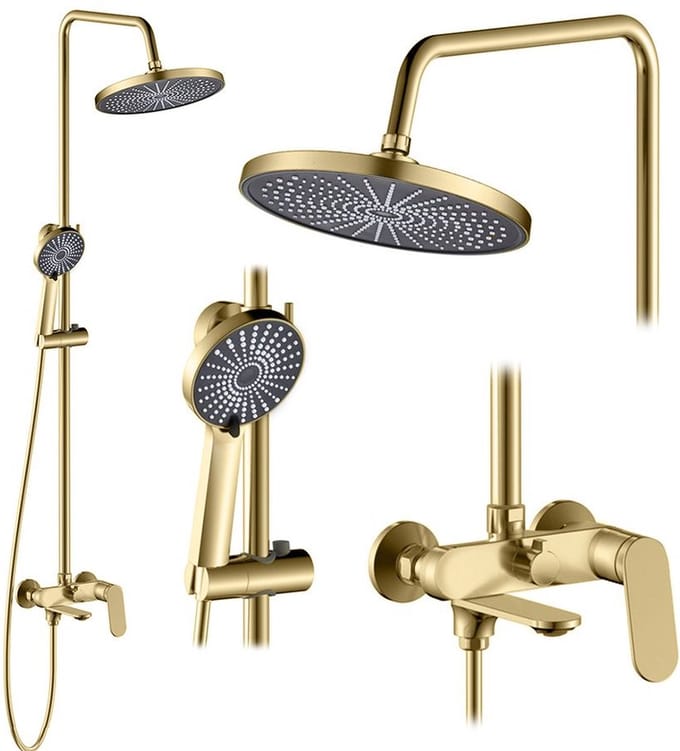 Rea Marco Regendouche Geborsteld Goud 117cm
