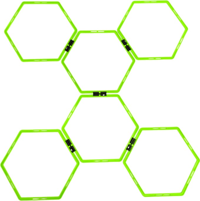 AJ-Sports Hexagon Agility Grid - Agility ladder - Agility Hoepels - Loopladder - Voetbal - Training