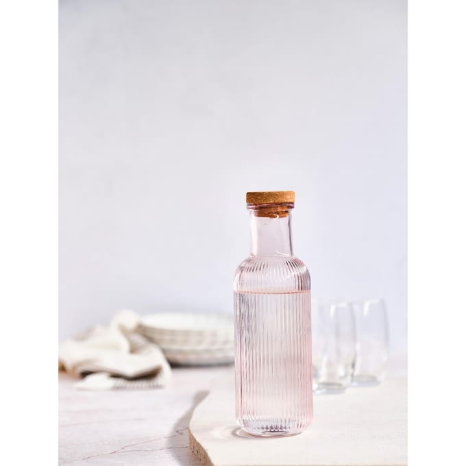 Cosy & Trendy Karaf Raya Roze 1 Liter Glas - Luchtdichte Kurk
