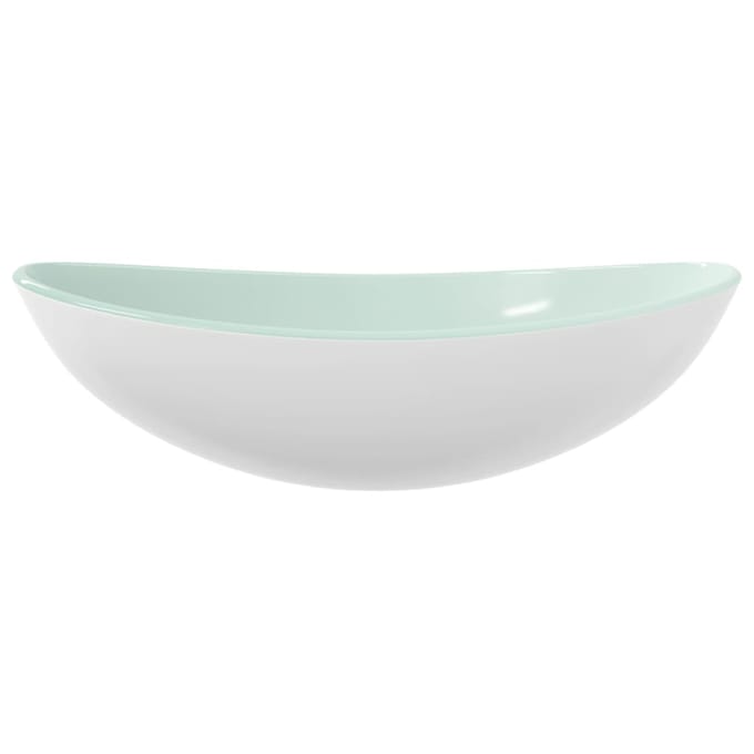 vidaXL - Wasbak - 54,5x35x15,5 - cm - gehard - glas - wit