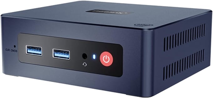 Mini PC - Compacte Desktop - Thuiswerken Kantoor - Intel Celeron Quad Core - 256GB SSD - Blauw