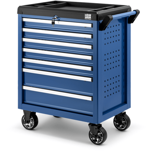 HBM gevulde gereedschapswagen, 154-delig, blauw