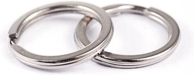 Doodadeals® Platte Sleutelringen 30 mm – 50 stuks Zilveren Splitringen Voor Sleutels & Knutselwerk