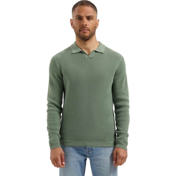 Dstrezzed Kostas Knitted Longsleeve Polo Heren - Maat M