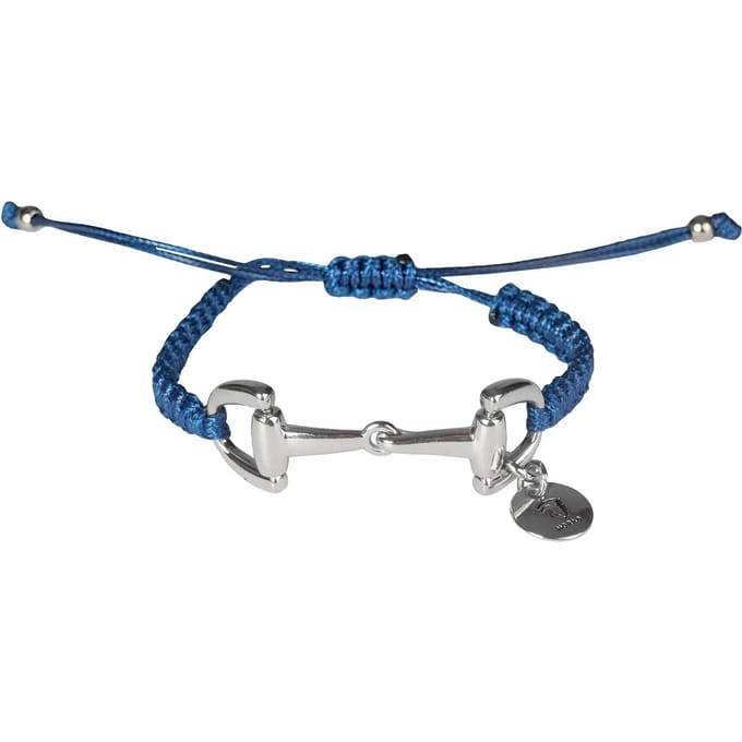 Horka Gevlochten Armbandje Bit Blauw/Zilver - One size