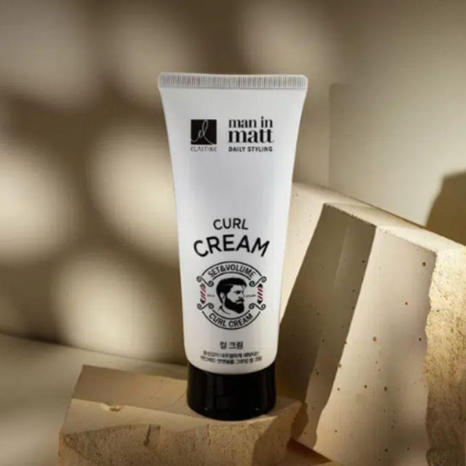 Elastine Man Set Mat & Crème Volume Curl 150 ml white