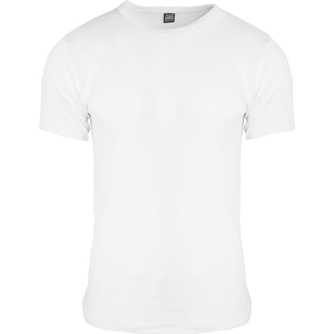 Floso Heren Thermisch Ondergoed Korte Mouwen Vest Top (Viscose Premium Range) (Wit)