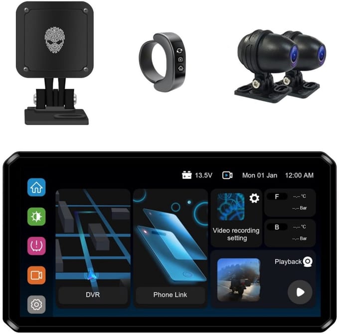 AlienRider M2S Motorcycle Multimedia System + Cameras + Wave-Radar -