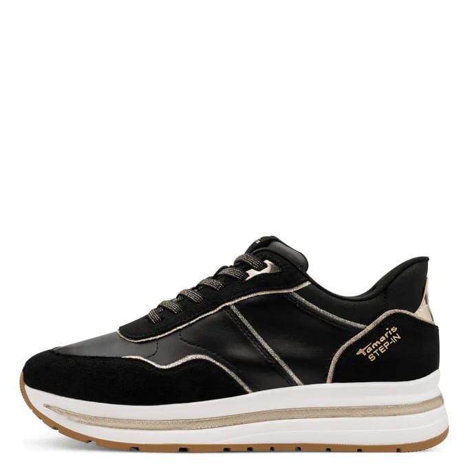 Tamaris dames sneaker vrijetijdsschoen Step-In 1-23766-46 001 zwart