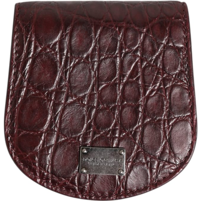 Bordeaux Exotische Huid Munt Condom Houder Pocket Portemonnee