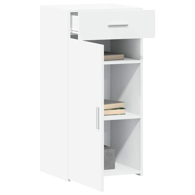 vidaXL - Dressoir - 45x42,5x93 - cm - bewerkt - hout - wit