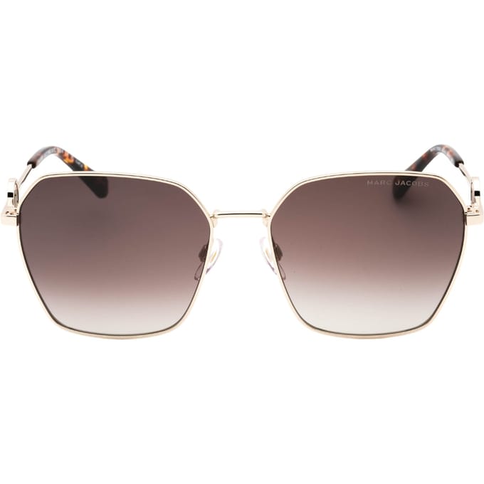 Marc Jacobs Vierkant Dames Goud Havana Bruin Kleurverloop MARC 729/S