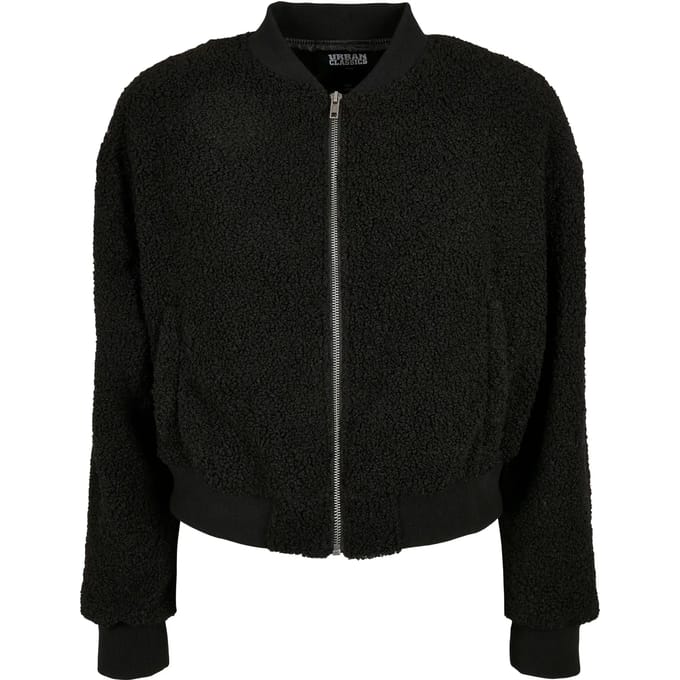 Urban Classics - Oversized Sherpa Bomber jacket - 5XL - Zwart