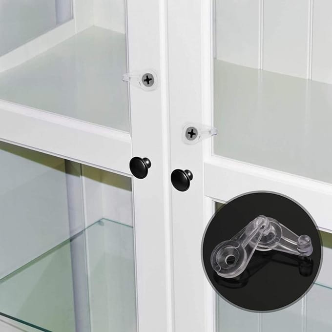 50 STUKS Glasklemmen Glaspaneelklemmen Spiegelklemmen Antislip Waterdicht Transparant Vast wit