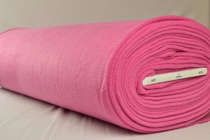 Fleece stof - Roze - 10 meter