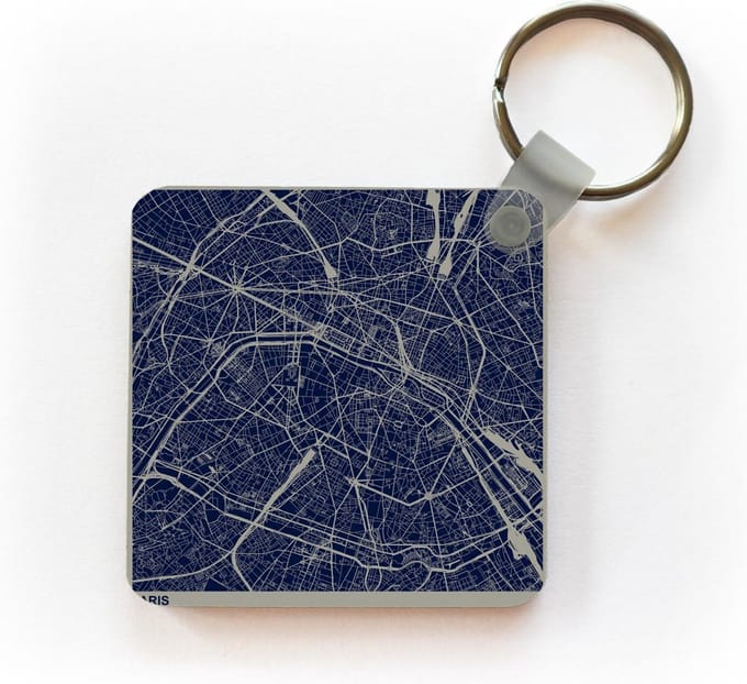 Sleutelhanger - Uitdeelcadeautjes - Parijs - Plattegrond - Frankrijk - Plastic - Stadskaart
