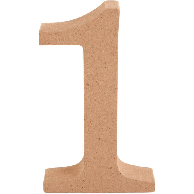 VBS MDF Nummer - Cijfer "1"