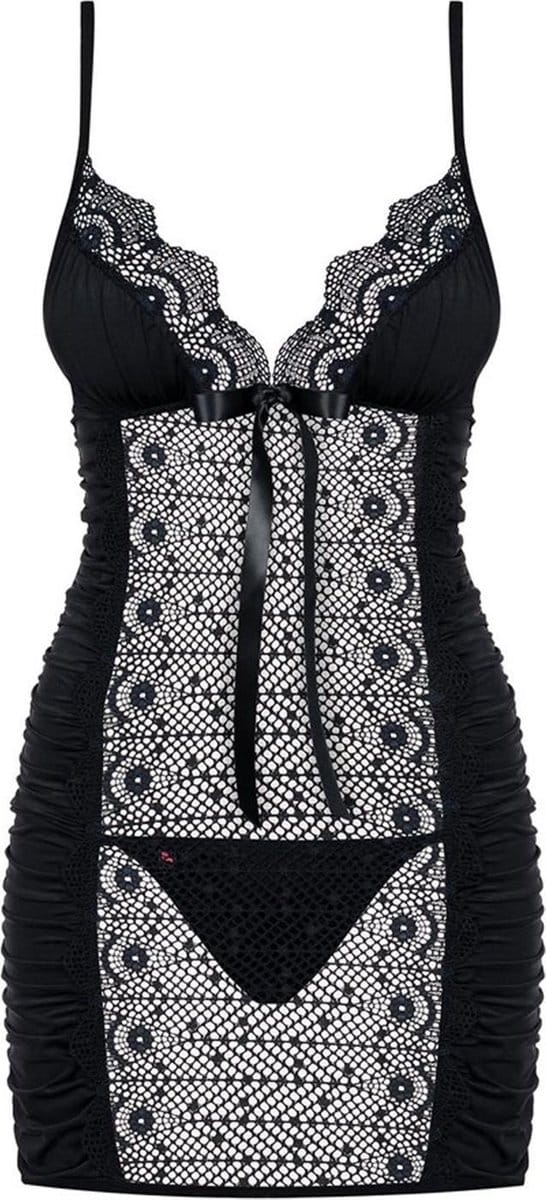 Obsessive Mokettina - Erotische Jurk - Maat S/M - Zwart