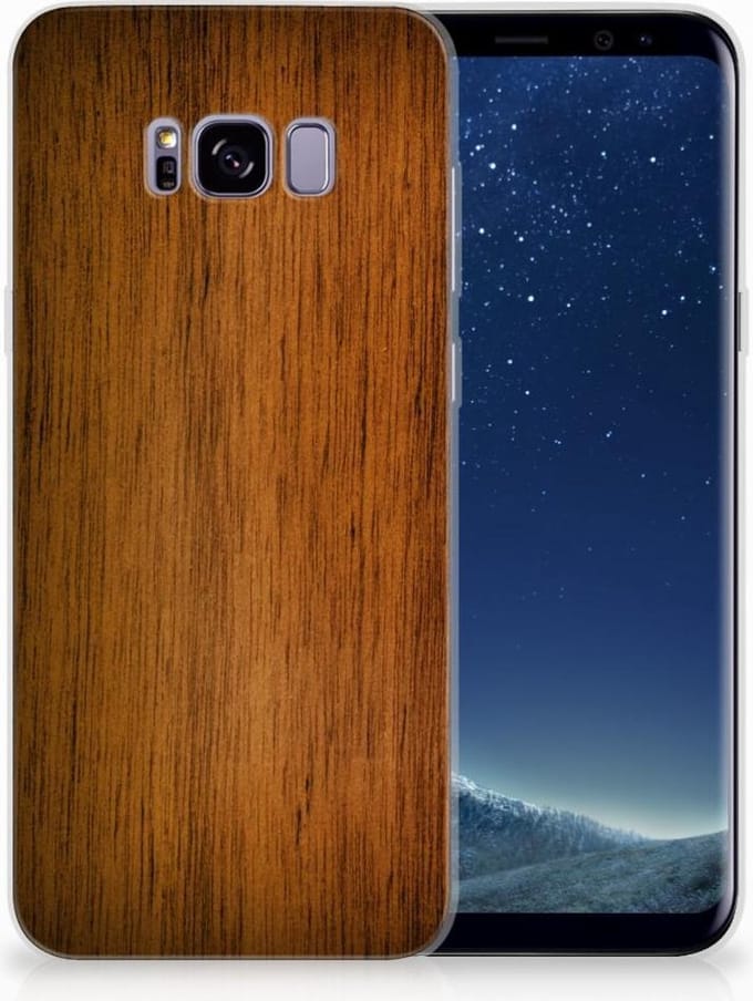 Samsung Galaxy S8 Plus Bumper Hoesje Donker Hout