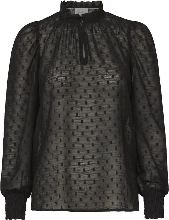 SISTERS POINT Esar-ls - Dames Blouse - Black - Maat S