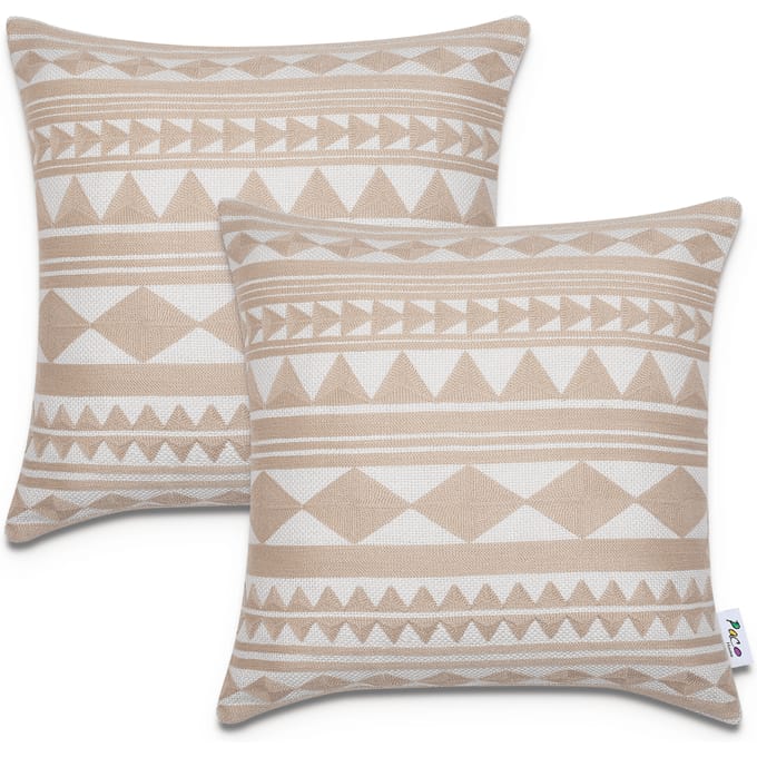Kussensloop Chino beige 45x45 cm, 2 stuks