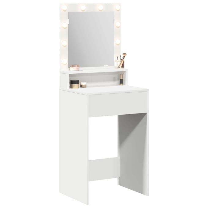 vidaXL - Kaptafel - Wit - 50 - x - 41 - x - 135 - cm - Bewerkt - hout