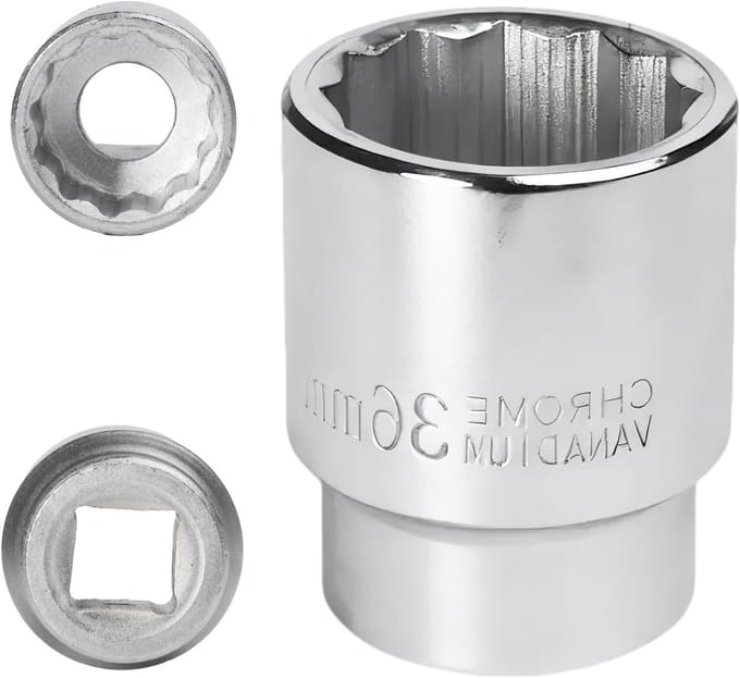 Professionele 36 mm 3/4 inch 12-zijdige steeksleutel voor zware klussen, CR-MO staal