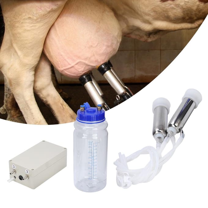 Mini machine à traire électrique portable à impulsions sous vide pour vaches et bovins