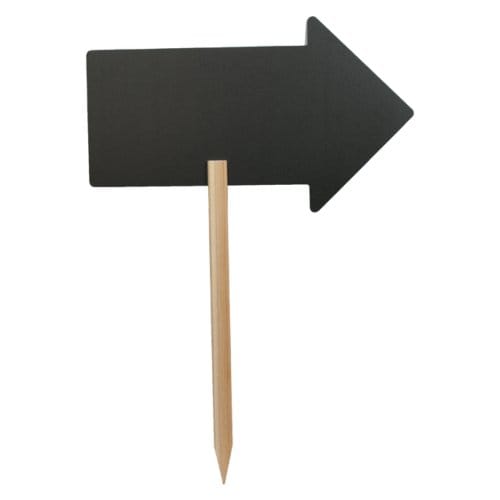 Securit® Arrow-silhouet met spijker van dennenhout in zwart