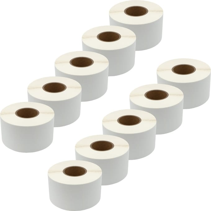 DULA Compatible Zebra Labels 100x60mm - 3000 etiketten per rol - kern 76mm - Wit - Permanent - 10 rollen