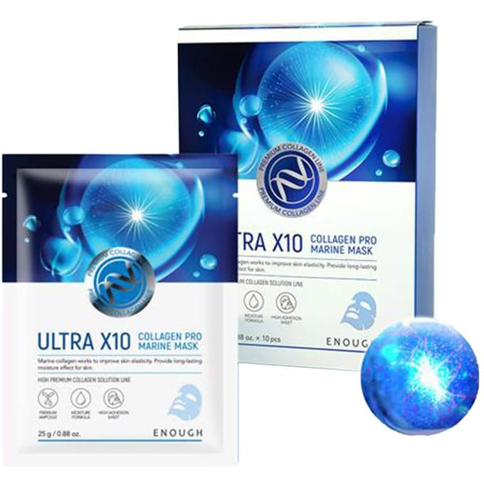 GENOEG ULTRA X10 Collageen Pro Marine Masker 10st blue