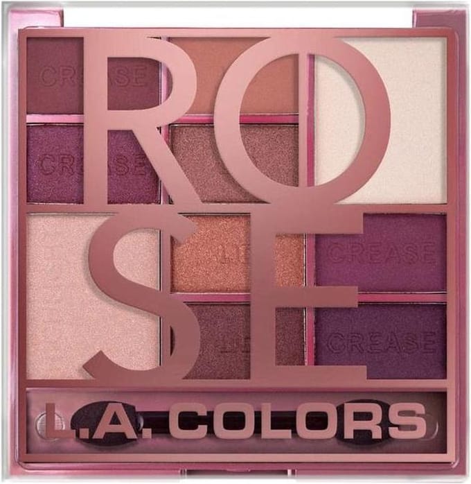 L.A. Colors Color Block Eyeshadow Palette - CES136 Rose - Oogschaduwpalette - Roze - 16 g