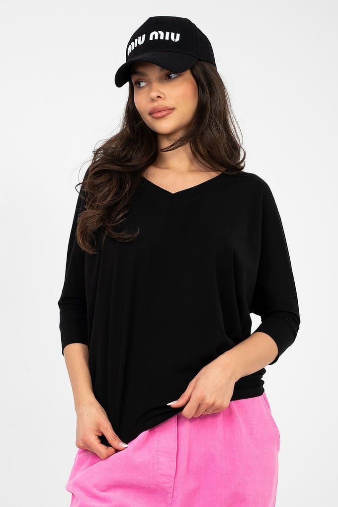 Serena V Top - Zwart / S/M