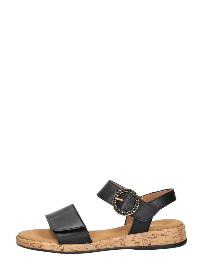 Gabor - Sandalen Plat Zwart 39