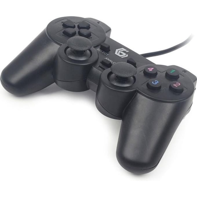 GMB Gaming Dual Vibration USB GamePad / zwart - 1,8 meter