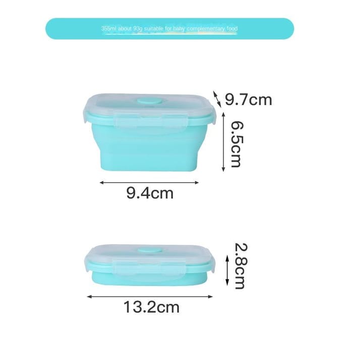 Creatieve Eetbare Siliconen Lunchbox Inklapbare Opvouwbare Vershouddoos met Deksel Bord Draagbare Lunch Bento Box 355ml