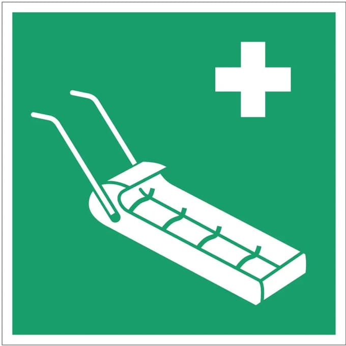 Reddingsslee bord – E071 | gecoat dibond materiaal | 30 x 30 cm