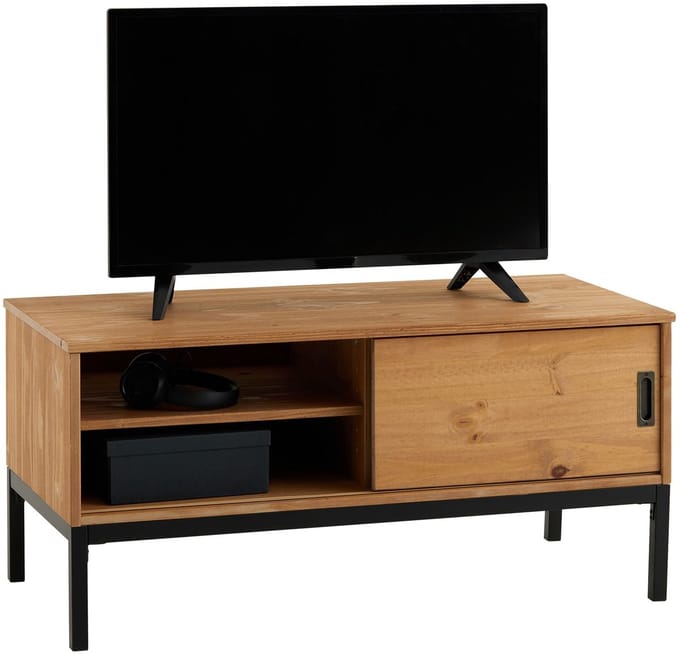 TV-lowboard SELMA 100 cm van massief hout - naturel