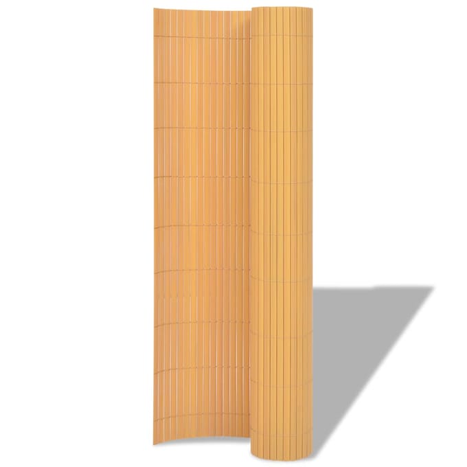 vidaXL - Tuinafscheiding - dubbelzijdig - 90x500 - cm - PVC - geel