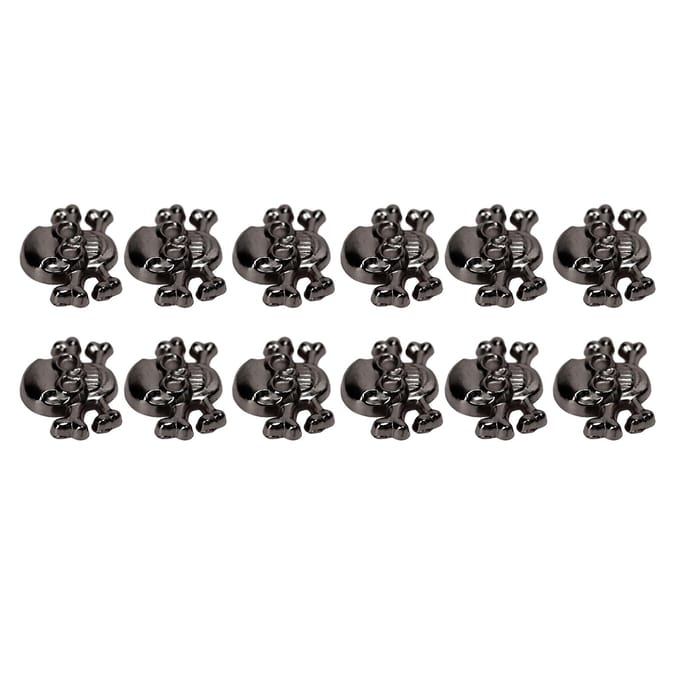 50 Sets Doodskop Klinknagels Gotische Stijl Mooie Modieuze DIY Klinknagel Accessoires voor het Maken van Schoenen black